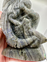 Labradorite Dragon Castle Carving