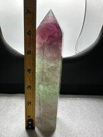 Large Fat Watermelon Fluorite Tower #4