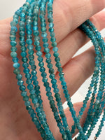 Natural 2mm Blue Apatite Faceted Anklets