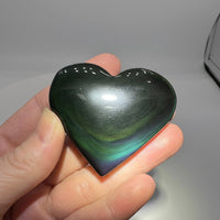Rainbow Sheen Obsidian Heart #4