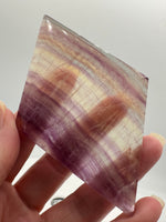 Rhombus Shaped Fluorite Carving with Stand #5