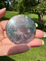Moss Agate Polished Round Slice #2