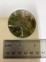 Moss Agate Polished Round Slice #13