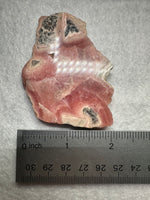 Rhodochrosite Slab #1 – Rose Pink Banded Polished Collector Specimen