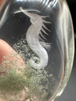 Beautiful Seahorse Garden Quartz Inner Scene Carving #5