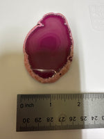 Dyed Pink Agate Slice #12