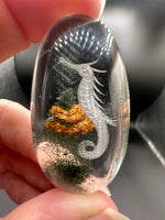 Beautiful Seahorse Garden Quartz Inner Scene Carving #2
