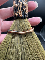 Tiger Eye & Amethyst Decorative Crystal Broom with Owl