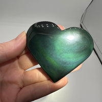 Rainbow Sheen Obsidian Heart #12