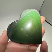 Rainbow Sheen Obsidian Heart #10