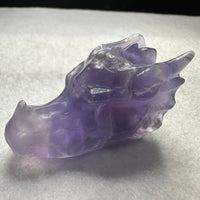 Purple Fluorite Dragon Head Carving