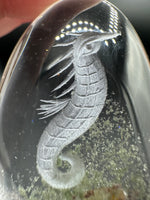 Beautiful Seahorse Garden Quartz Inner Scene Carving #5