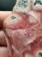 Rhodochrosite Slab #1 – Rose Pink Banded Polished Collector Specimen