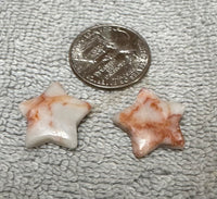Red Vein Jasper Star Pair