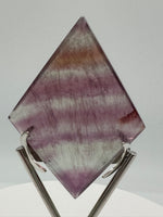 Rhombus Shaped Fluorite Carving with Stand #6