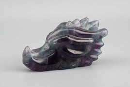 Fluorite Dragon Head Carving #17