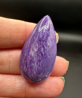 Charoite Pear Shape Cabochon Good Quality #2