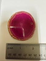 Dyed Pink Agate Slice #15