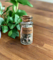 Moss Agate Chips In Bottle