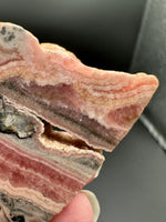 Rhodochrosite Slab #6 – Pink Banded Natural Stone Specimen with Matrix & Natural Cavity