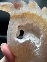 Druzy Agate Geode Indigenous-Inspired Profile Headdress Carving #7