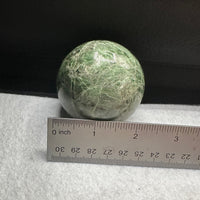 Natural Green Diopside Crystal Sphere 365g – Polished Green Gemstone #2