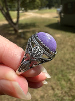 Natural Charoite Ring #14