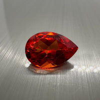 Lab Created Padparadscha Sapphire 15x10mm Pearshape 7.40ct