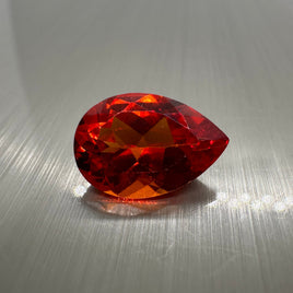 Lab Created Padparadscha Sapphire 15x10mm Pearshape 7.40ct