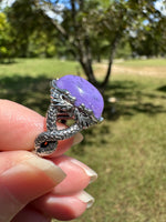 Natural Charoite Ring #12