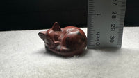 Mahogany Obsidian Sleeping Cat
