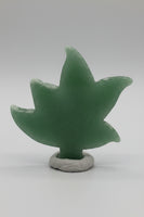 Green Aventurine Cannabis Leaf Carving #6