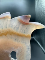 Druzy Agate Geode Indigenous-Inspired Profile Headdress Carving #7