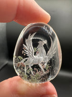 Beautiful Pegasus Garden Quartz Inner Scene Carving #1