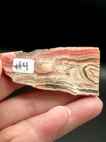 Rhodochrosite Slab #4 – Pink Banded Rhodochrosite with Concentric Eye Pattern