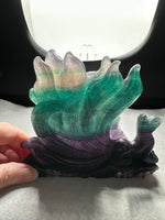 Rainbow Fluorite Nine-Tailed Fox