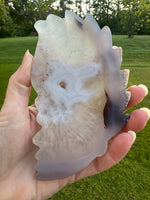 Druzy Agate Geode Carved Native American #8