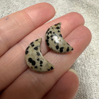 Dalmation Jasper Moon Pair