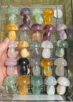 Colorful Fluorite Mushroom Carving #1