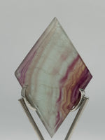 Rhombus Shaped Fluorite Carving with Stand #8