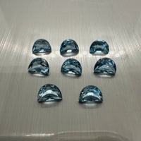 Blue Topaz 6x4mm Moon Cut