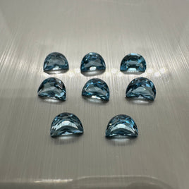 Blue Topaz 6x4mm Moon Cut