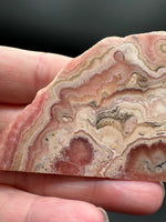 Rhodochrosite Slab #2 – Pink & Cream Banded Polished Collector Specimen