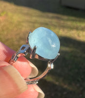 Natural Oval Aquamarine Rings