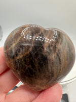Black Moonstone Heart