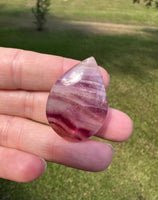 Pear Shape Candy Fluorite Cabochon #16
