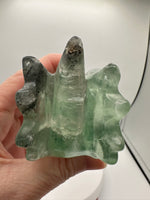 Fluorite Dragon Head Carving #19