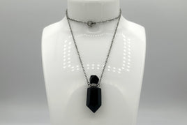 Black Obsidian Perfume/Essential Oil Bottle Necklace