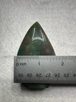 Ocean Jasper Polished Arrow Flame Freeform  #3 – Deep Green & Red Speckled – 92g