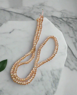 Peach Freshwater Pearl Strand #9